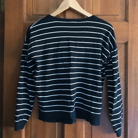 navy and white striped sweater - Picture 2 of 2